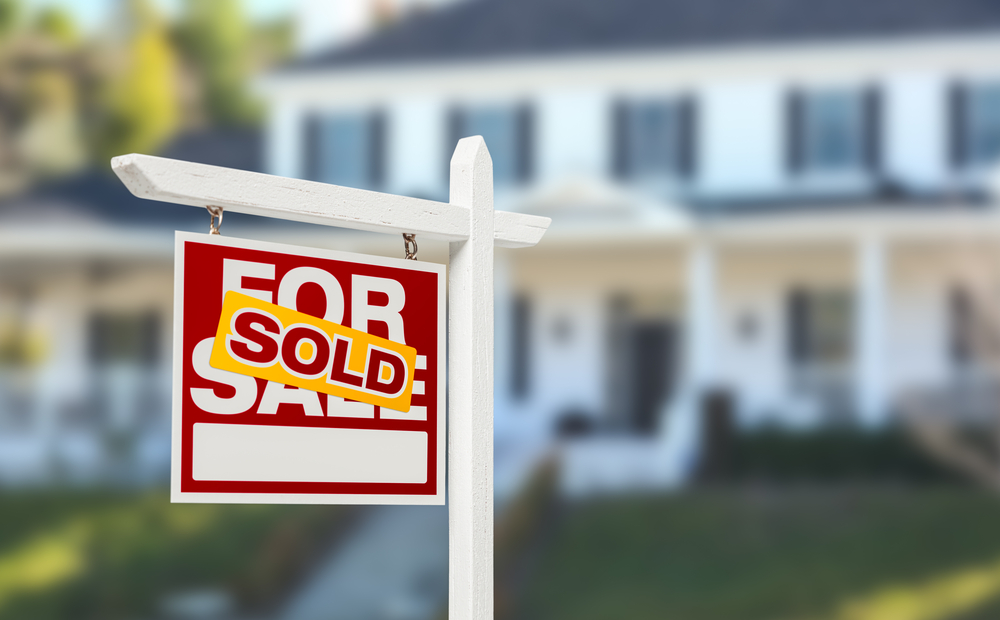 Sold,Home,For,Sale,Real,Estate,Sign,In,Front,Of for sale sign in front of house